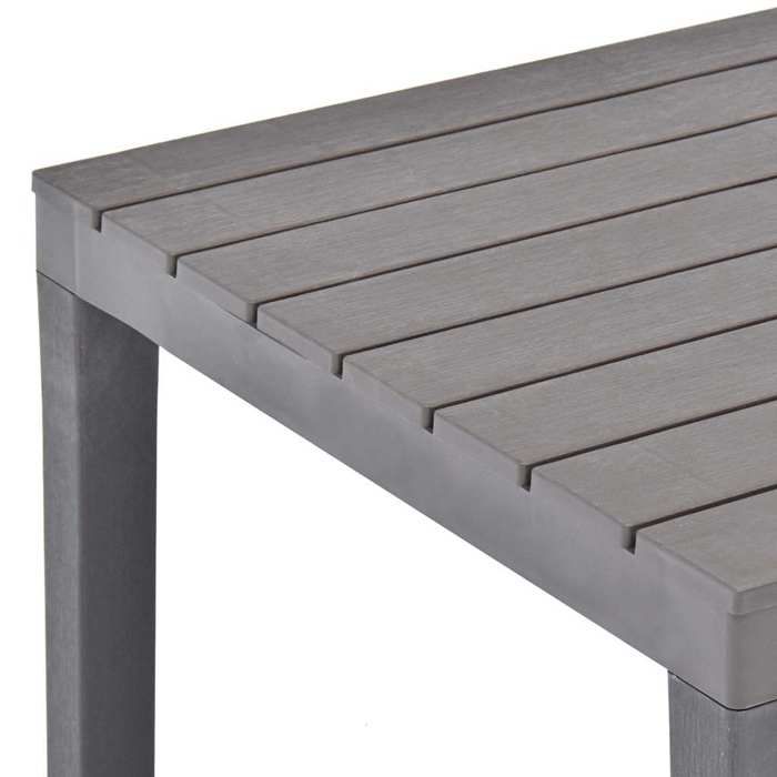 Black Friday Table à dîner de jardin BURKE 2/4 PERSONNES Moka 78x78x72 cm Plastique TTT578