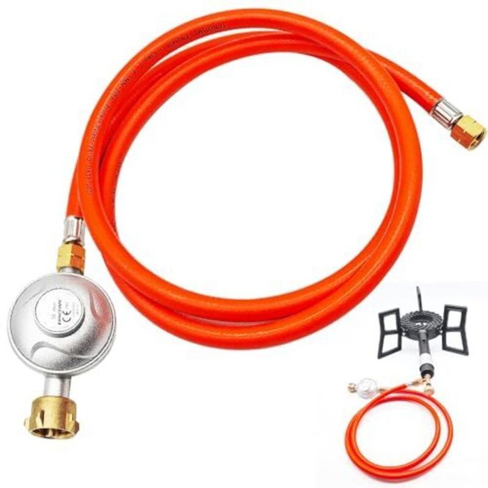 Détendeur Propane 50mbar avec Tuyau de 1.5m Réducteur Basse Pression Kit de Détendeur Gaz Propane pour Barbecue Camping