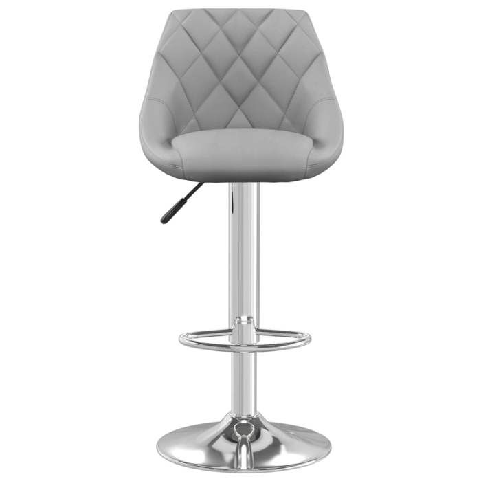 Tabourets Cuisine - Gris - Chaises de bar - (2 pcs) - 2 personnes - gris clair velours 46x44x(82-103) cm F2412