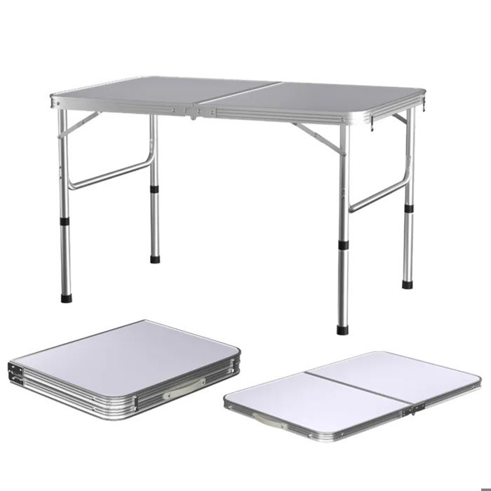 Table pliante - ATHRON- 90 x 60 x 69/39CM able pliante en alliage daluminium Indispensable pour les activités en plein air