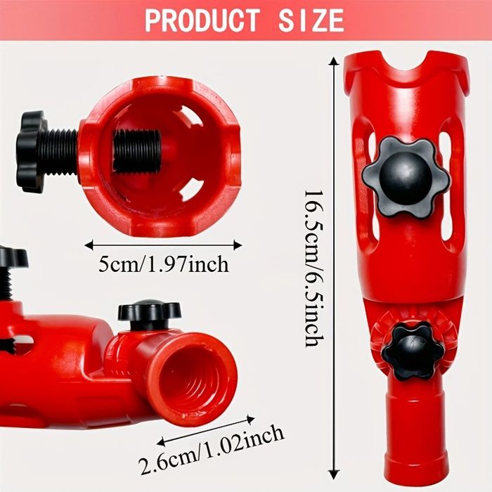 Manche télescopique multi-angle pour pinceau doté dune tête orientable   adapté aux hauts plafonds. (Rouge).