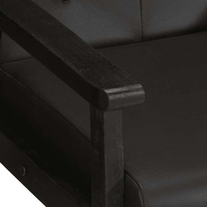 Fauteuil Noir Cuir véritable_2 ans garantie_59029