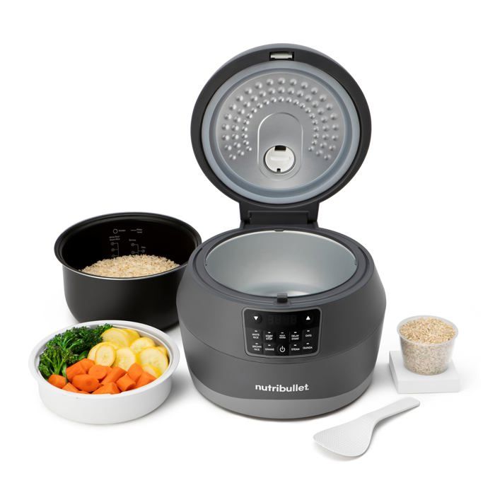 EveryGrain Cooker - Cuiseur Vapeur à Riz et Céréales Multifonction 10 Verres Doseurs 5 Programmes Auto Fonction Maintien au Cha