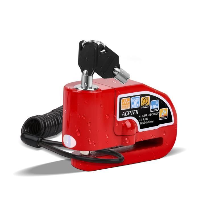 Linkax Bloc Disque Antivol Moto Avec Alarme - Bloque Disque Scooter Sonore