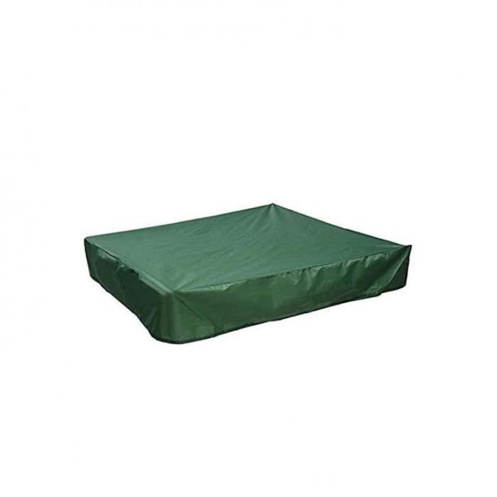 Housse Bac à Sable 150x150x20 Cm – Oxford Imperméable, Cordon De Serrage, Anti-UV, Protection Poussière Pluie
