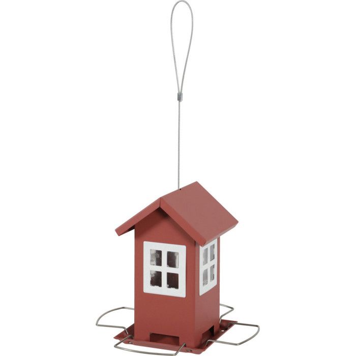 Meilleurs prix pour Mangeoire maisonnette rouge pour graines oiseaux - ANIMALLPARADISE - Mangeoire - Métal - Oiseau sauvage