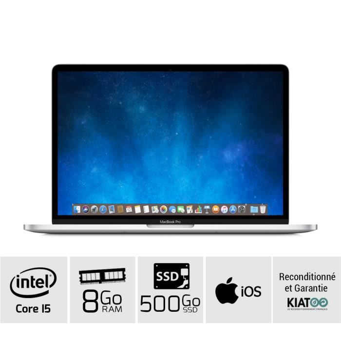 Achat PC Portable MACBOOK PRO 13 pouces  Gris core i5 2.5 GHZ 8 go ram 500 go SSD disque dur clavier QWERTY pas cher