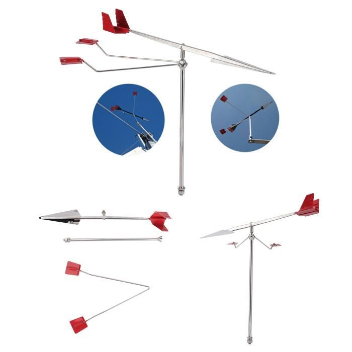 Girouette En Acier Inoxydable Pour Jardin Et Bateau - Indicateur De Direction Du Vent, Décoration Météo Durable