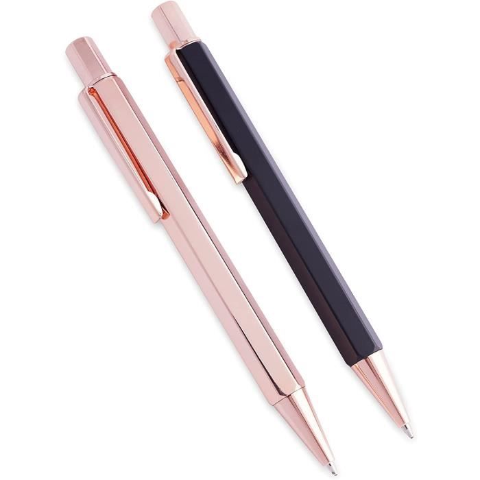 Coffret cadeau stylo à bille noir et or rose pour femme - Ensemble de stylo  rechargeable Premium avec encre noire, par Elmina A215 - Cdiscount  Beaux-Arts et Loisirs créatifs