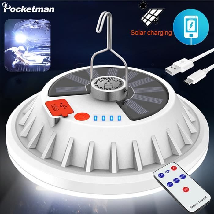 Lot De 2 Lanternes De Camping à LED USB, Cordon Extra Long De 2,5 M Avec Câble En Y USB, Ampoule LED Portable Pour Garage, Entrepôt, Voiture, Camion