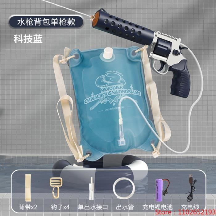 Pistolet à eau à pression d'air de grande taille, capacité 1500 ml, avec pompe à