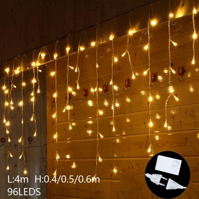 4x0.6m Blanc chaud-Rideau De Lumières Féeriques Eid Moon Star, Décoration  De Noël, Guirlande D'extérieur, Déc - Cdiscount Maison