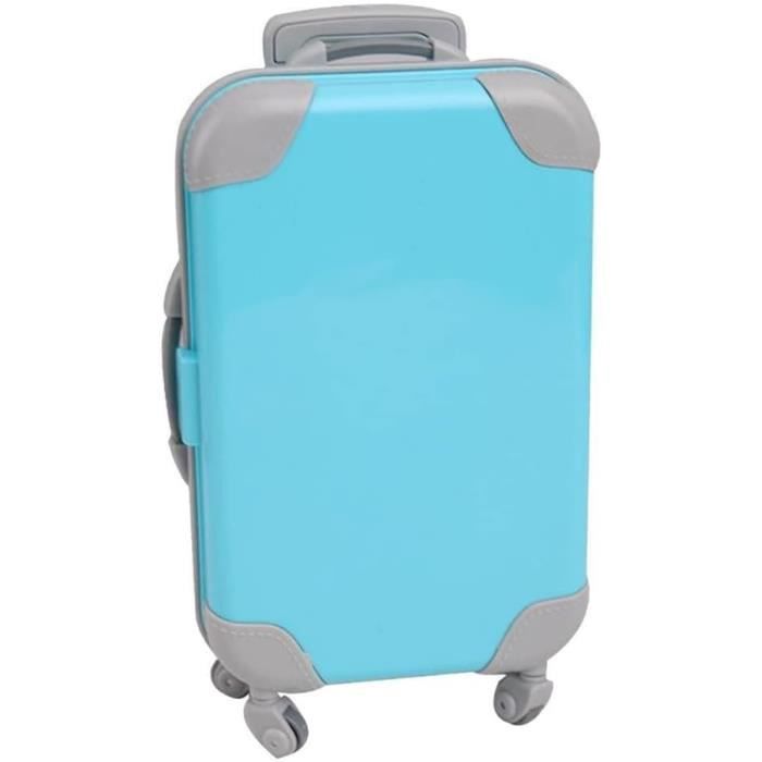 Mini Valise De Voyage En Plastique Pour Enfants Et Poup es Bleu
