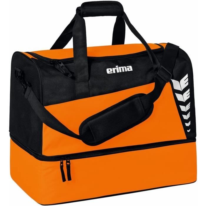 Erima Sac De Sport Six Wings – Compartiment Du Bas Intégré, Noir, Taille L