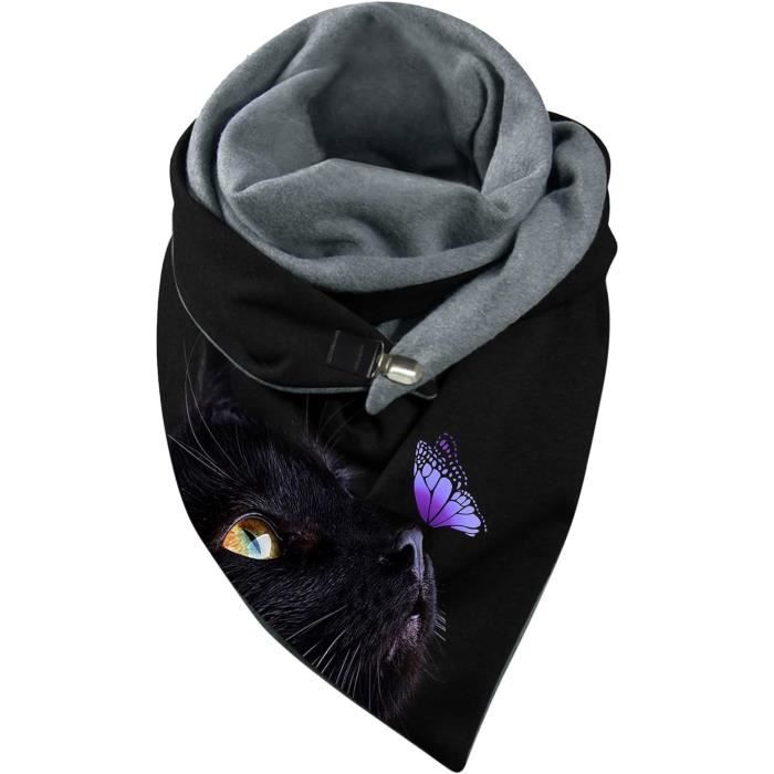 Hiseng Foulards Châles Chic Femmes à Boutons, Mode Couleur