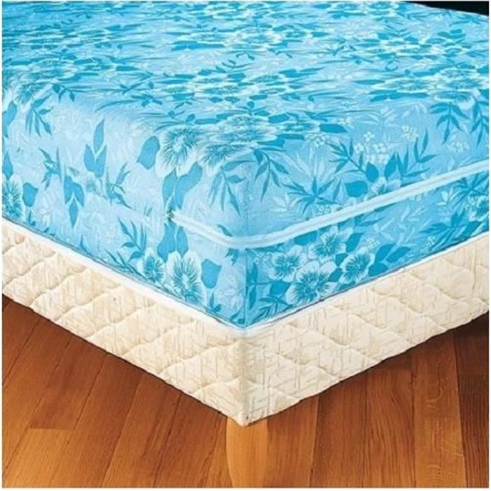 Housse de matelas - RENOVE - 160 x 200 cm - Extensible - 100% Polyester - Lavable
