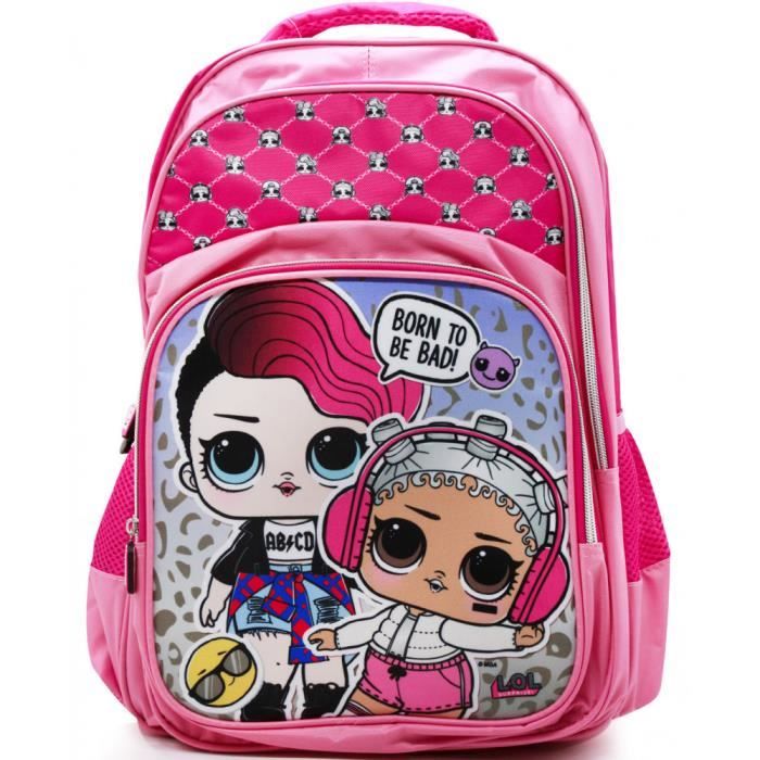 Sac a dos LOL SURPRISE rose L.O.L SURPRISE new 2020 42 cm Enfant Dos Fille Cdiscount Bagagerie Maroquinerie