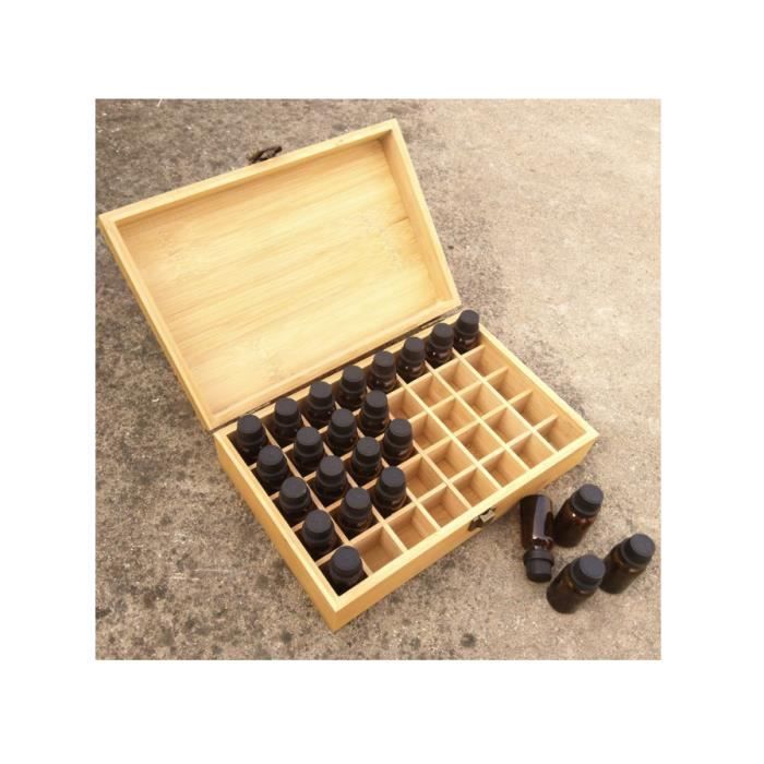Coffret A Huile Essentielle De Bois De Bambou 40 Boite De