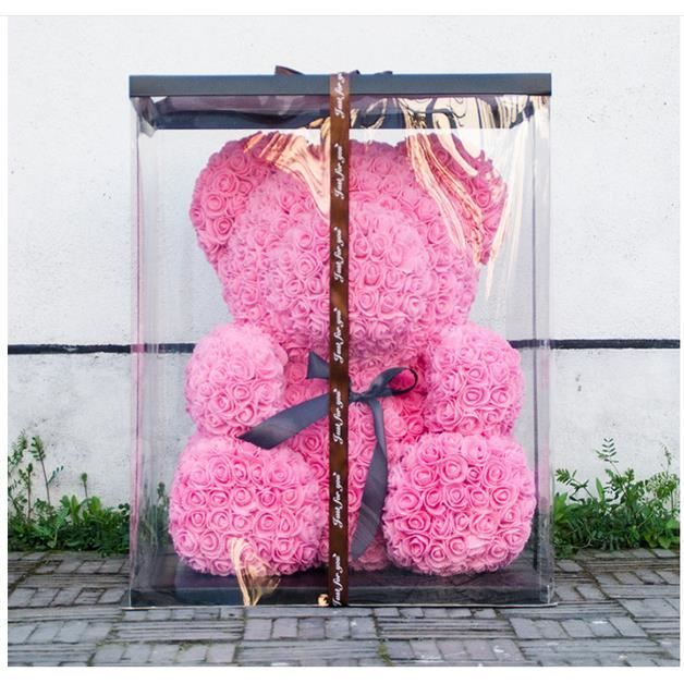 128 1 Rose Ours Saint Valentin Cadeau Fleur De Savon