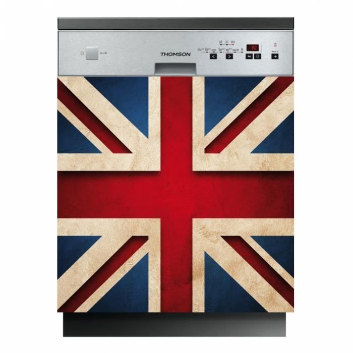 Stickers Lave Vaisselle Drapeau Anglais Ref Lav 339 60x60 Cm Achat Vente Stickers Cdiscount