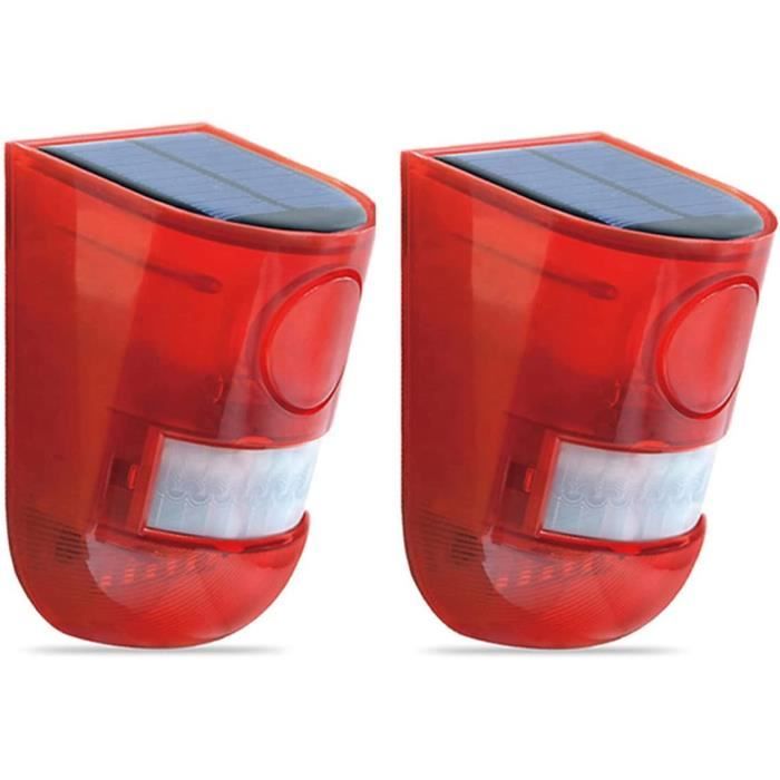 Alarme Solaire Intérieure/extérieure HDME 120dB - Détection Infrarouge, Télécommande, Sans Fil, étanche
