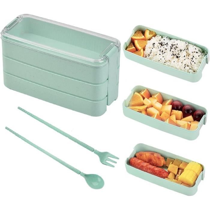 Lunch Box Bento Japonaise 10 Pièces - Lot De Couleurs Vives (violet, Rose, Jaune, Vert, Orange, Bleu)