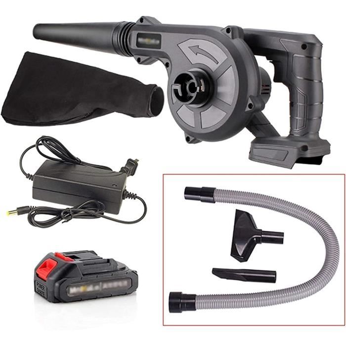 Souffleur De Feuilles Sans Fil TEENO | 2 Batteries 4Ah + Chargeur | 210 Km/h, 6 Vitesses | Compatible Batteries Makita