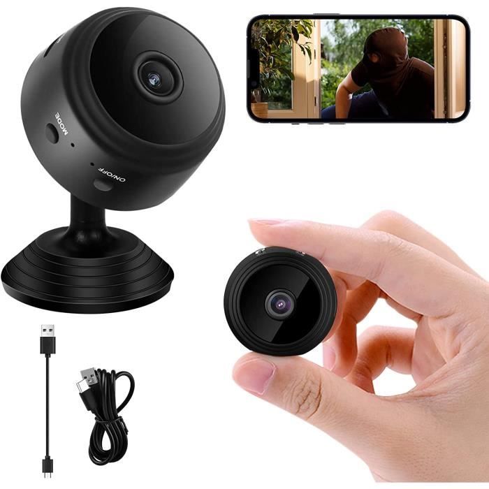 SJLERST Mini Camera Espion, 720P Caméra de Surveillance sans Fil