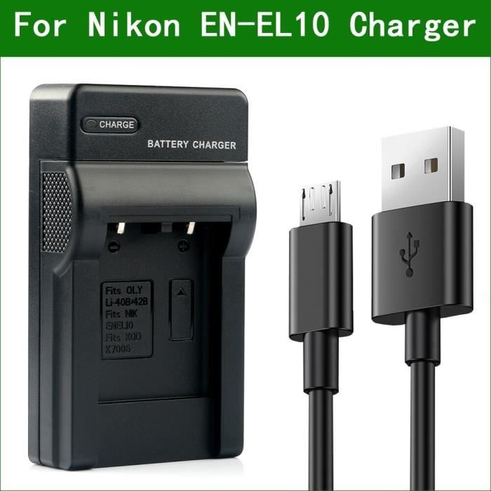 Chargeur Batterie EN-EL10 pour Nikon