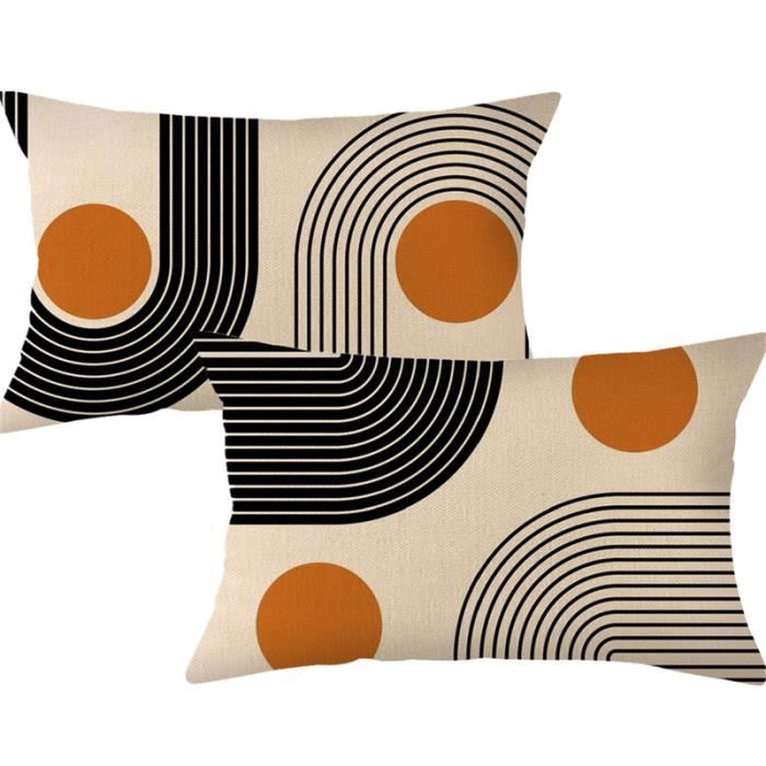 WSDESDEC Housse De Coussin Rectangulaire En Lin Avec