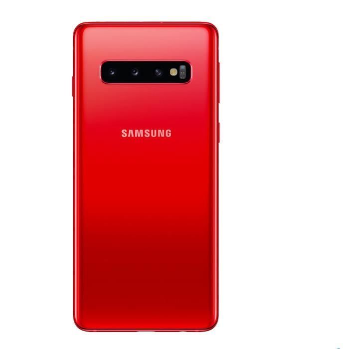 Vitre arrière capot cache batterie Rouge avec adhésif pour Samsung Galaxy S10 Vitre arrière capot cache batterie Rouge avec adhésif pour Samsung Galaxy S10