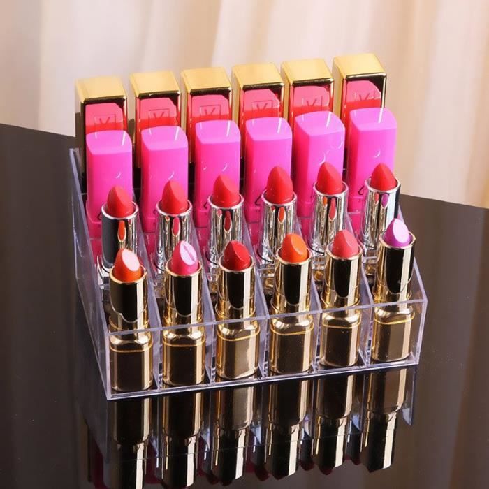 Coffret Rangement Maquillage Presentoir Rouge A Levres Porte 24