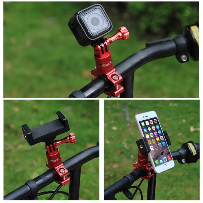 Support de support de guidon de vélo de vélo en alliage d'aluminium pour  caméra GoPro Hero - Ahuhaok 2288 - Cdiscount Sport