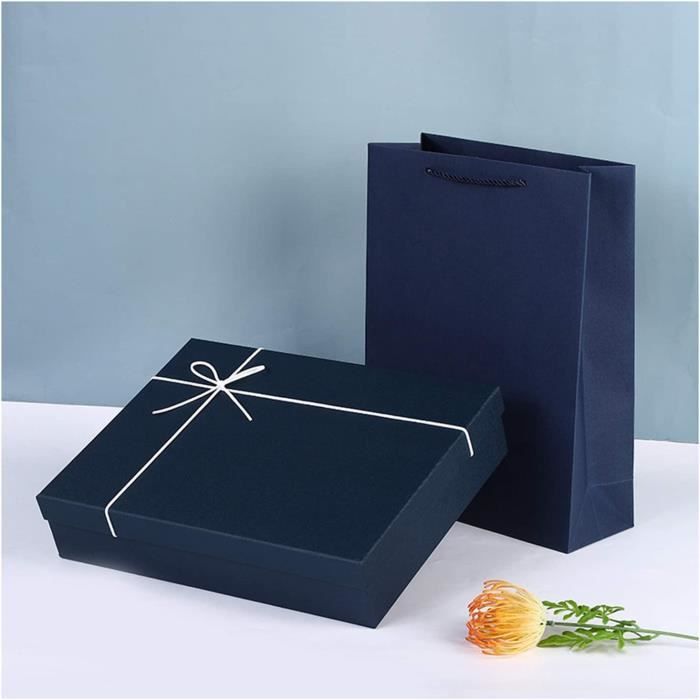 Boîte Cadeau Noire Pliable 33x23x10,5 Cm - Coffret Avec Couvercle Magnétique Pour Emballage Cadeau élégant