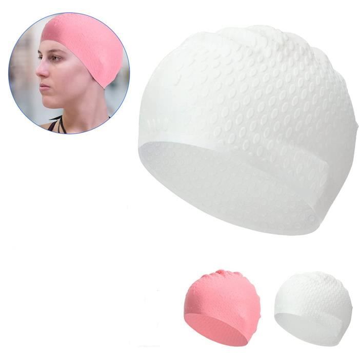 Bonnet de natation en silicone imperméable pour femme, bonnet de sport  protecteur, version agrandie, cheveux longs, mode adulte - AliExpress