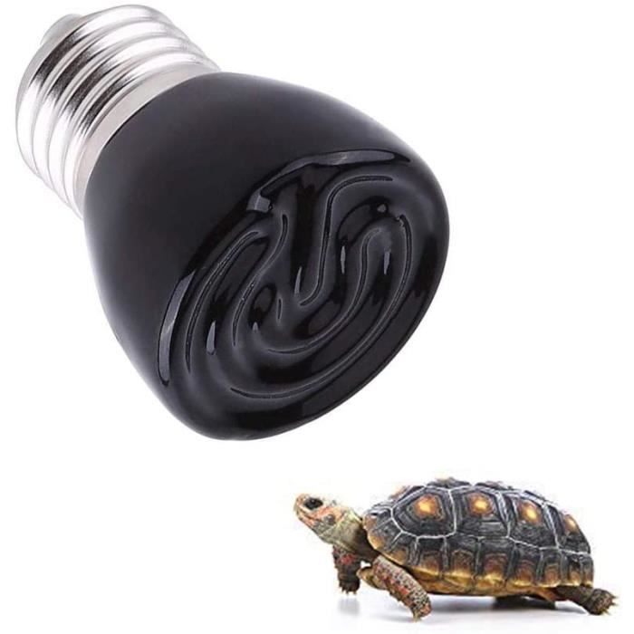 Lampe Chauffante Pour Terrarium - 25W/50W/75W, Avec Thermomètre, Pour Tortues, Reptiles