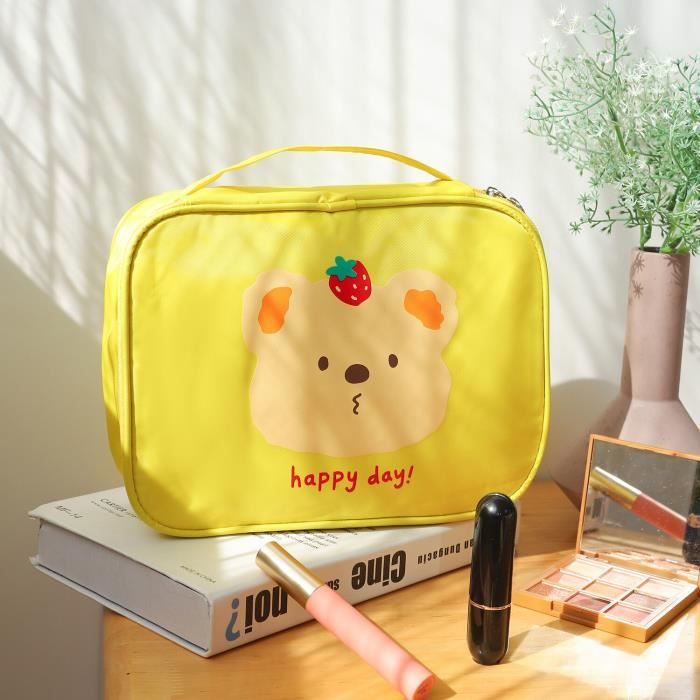 Sac à Langer Bébé 2 En 1 Organisateur - Pochettes Pour Couches, Lingettes, Cosmétiques - Motif Animaux - 10