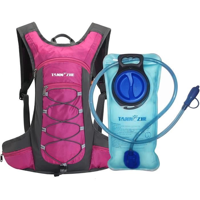 Sac à dos d'hydratation avec poche à eau de 2 l, sac à dos d'hydratation en  nylon léger pour le cyclisme, la course à pied, le vél - Cdiscount