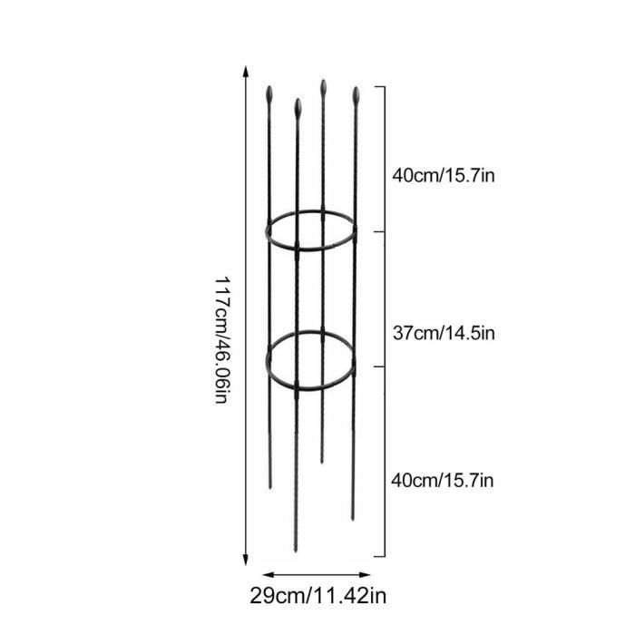 Tuteur En Acier Plastifié 90 Cm 8 Mm Tiges Pour Plantes Et Arbres Tuteurs Pour Tomates Et Plantes Grimpantes 87508951