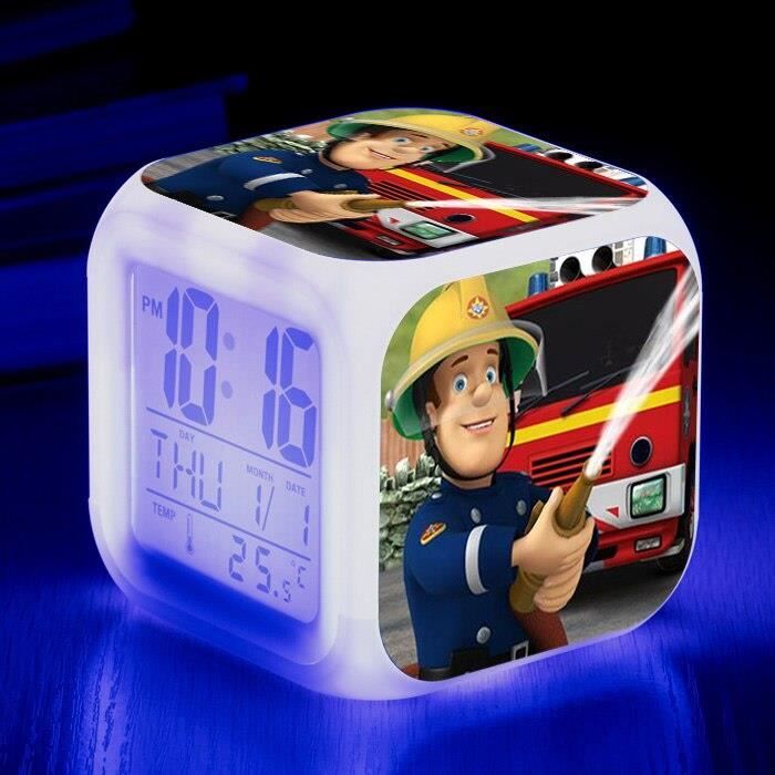 Réveil Numérique à 7 Couleurs Changeantes Avec Veilleuse LED, Idéal