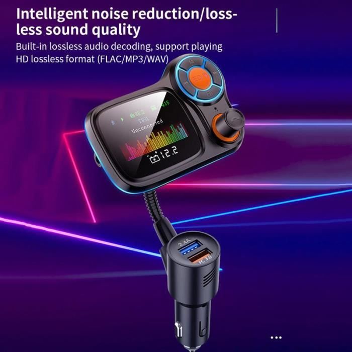 Accessoire audio - vidéo,Bluetooth 5.0MP3 voiture lecteur de musique  intelligent USB chargeur de voiture Kit de voiture mains