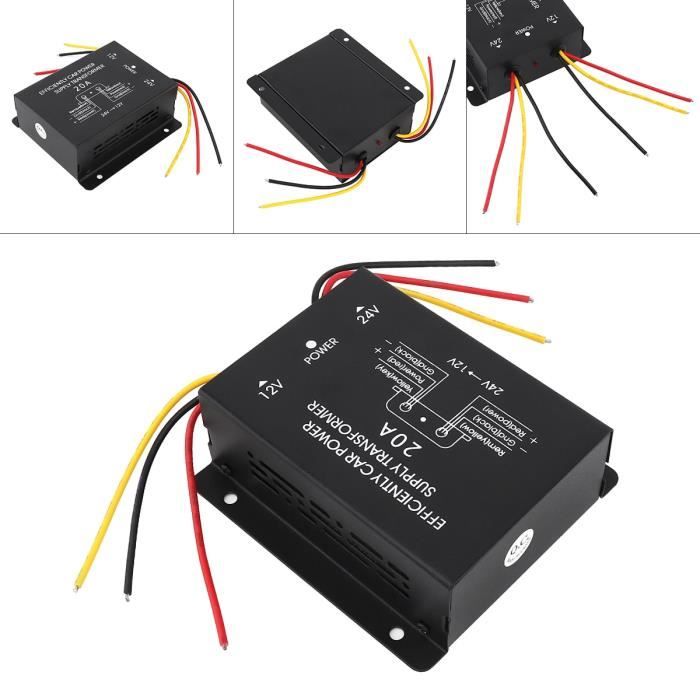 Garosa Convertisseur de voiture Convertisseur de tension cc 12V à 24V