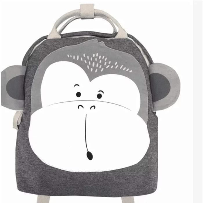 Sac à Main En Tissu Pour Enfant – Motif Singe – Bandoulière – Coton – Bon état
