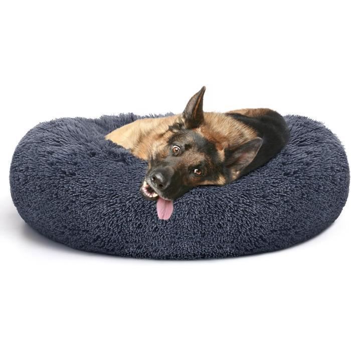Comparer les prix de Panier Chien Coussin Chat Panier Donut - ABURNUDREY - 100 cm Ø - Gris Foncé - Grand Confort