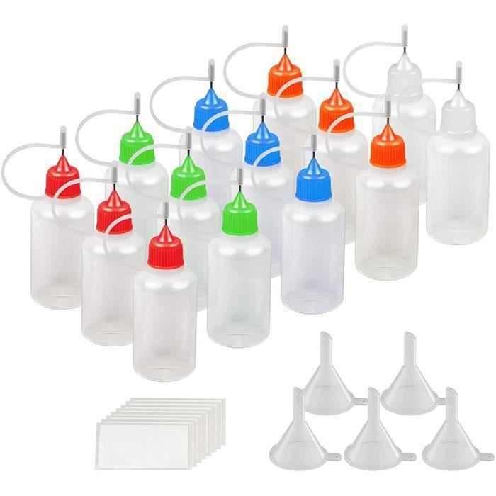 24 Flacons Compte-gouttes Avec Pointe Aiguille 50 Ml - Précision, Pour Liquides, Laboratoire, DIY