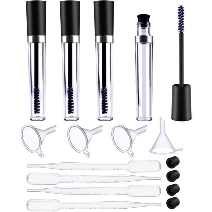 Aboat Tube de mascara vide de 8 ml avec baguette cils inserts en