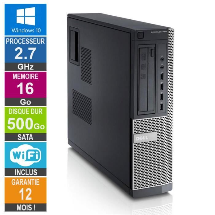 PC Dell Optiplex 790 DT G630 2.70GHz 16Go/500Go