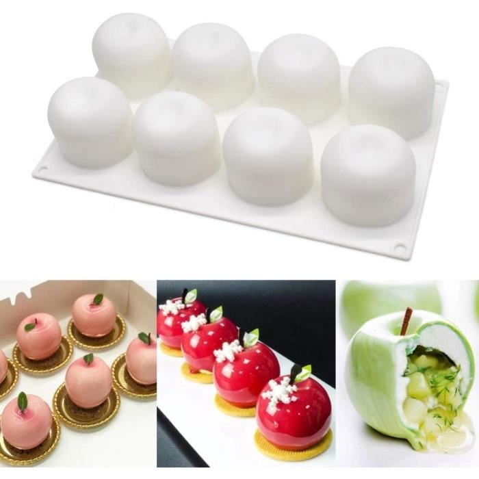 Moule Silicone Pomme Fruits - Bougie, Résine, Pot Rangement & Décoration