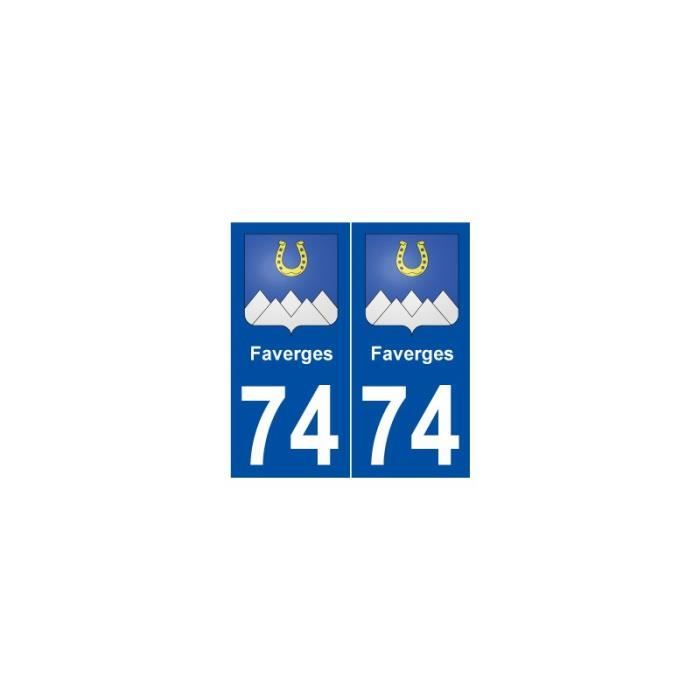 arrondis 74 Faverges blason autocollant plaque stickers ville Angles