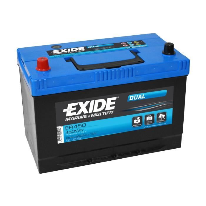 Batterie marine DUAL 95 Ah EXIDE - Cdiscount Auto